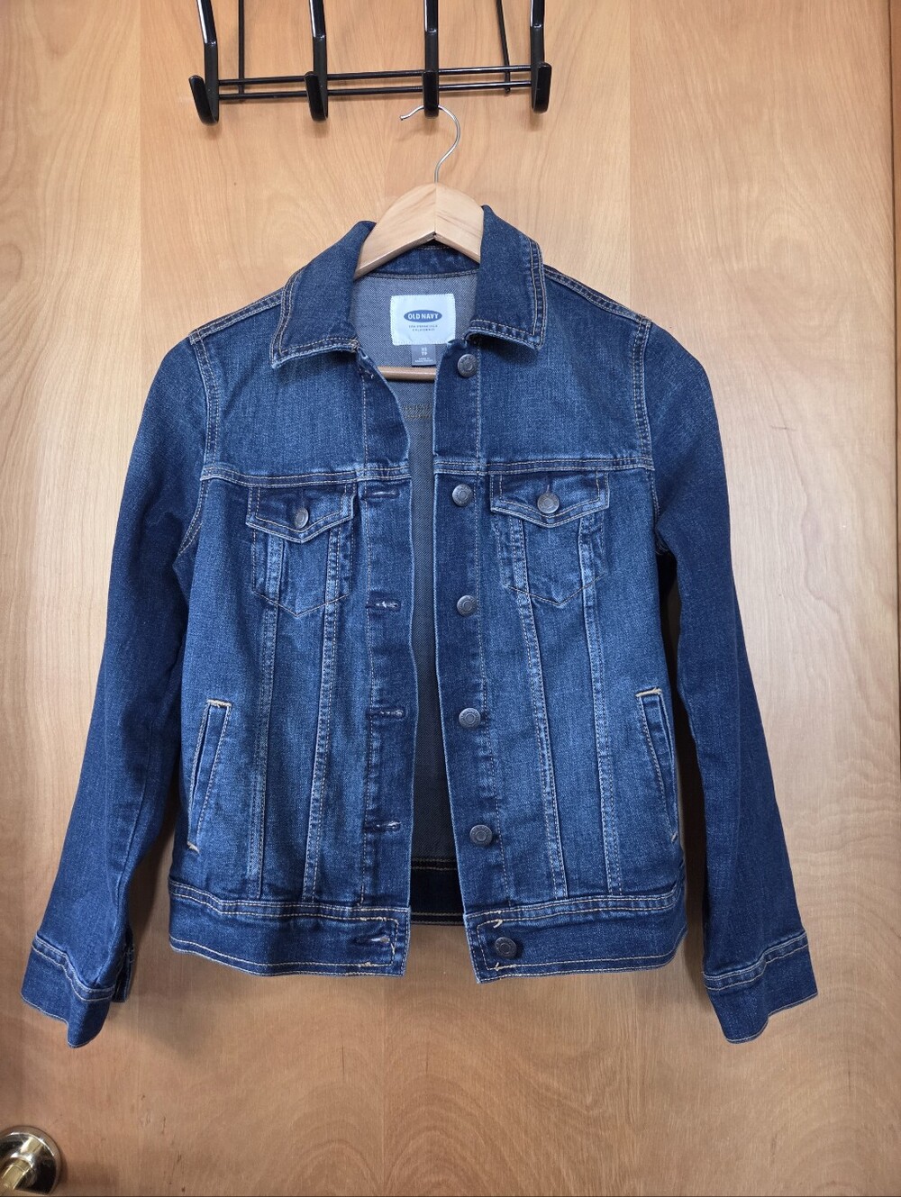 Womens Old Navy Dark Wash Denim Jean Jacket Sz XS